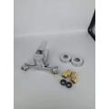 Triple hot and cold mixing valve faucet