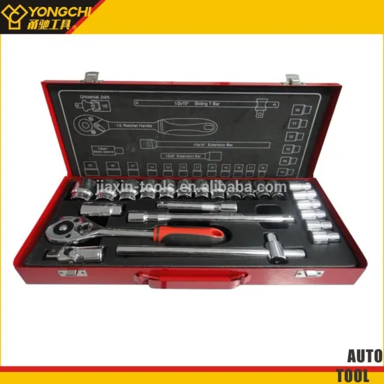 24pc socket wrench set with iron case