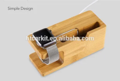 2016 Newest Stand Wood Charger Holder for Apple Watch desktop