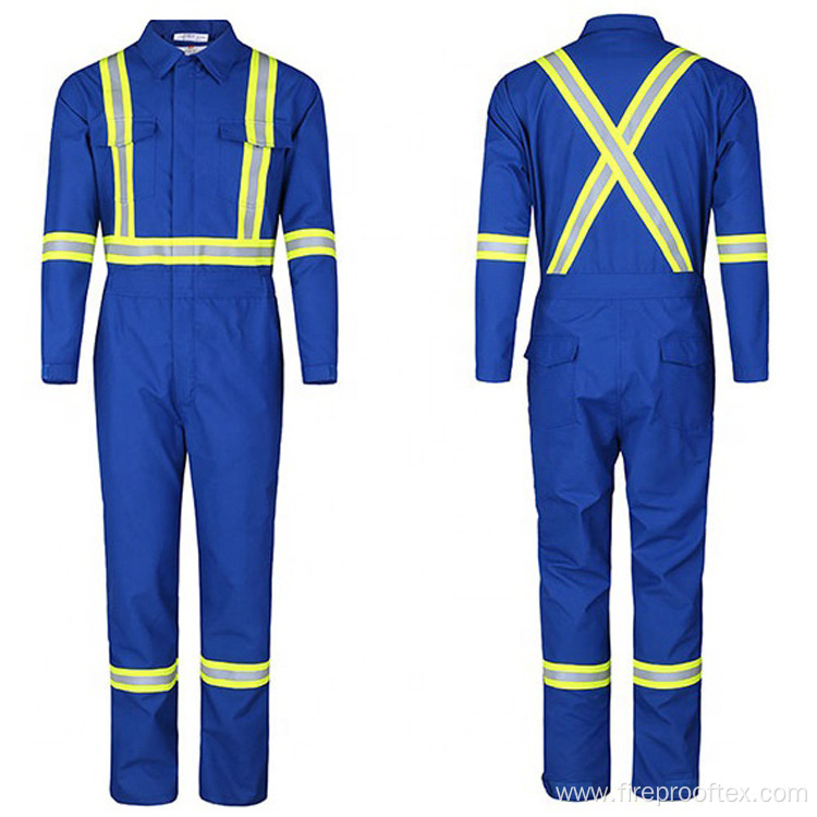 Blue Fireproof Coverall Firefighter Workwear Fabric