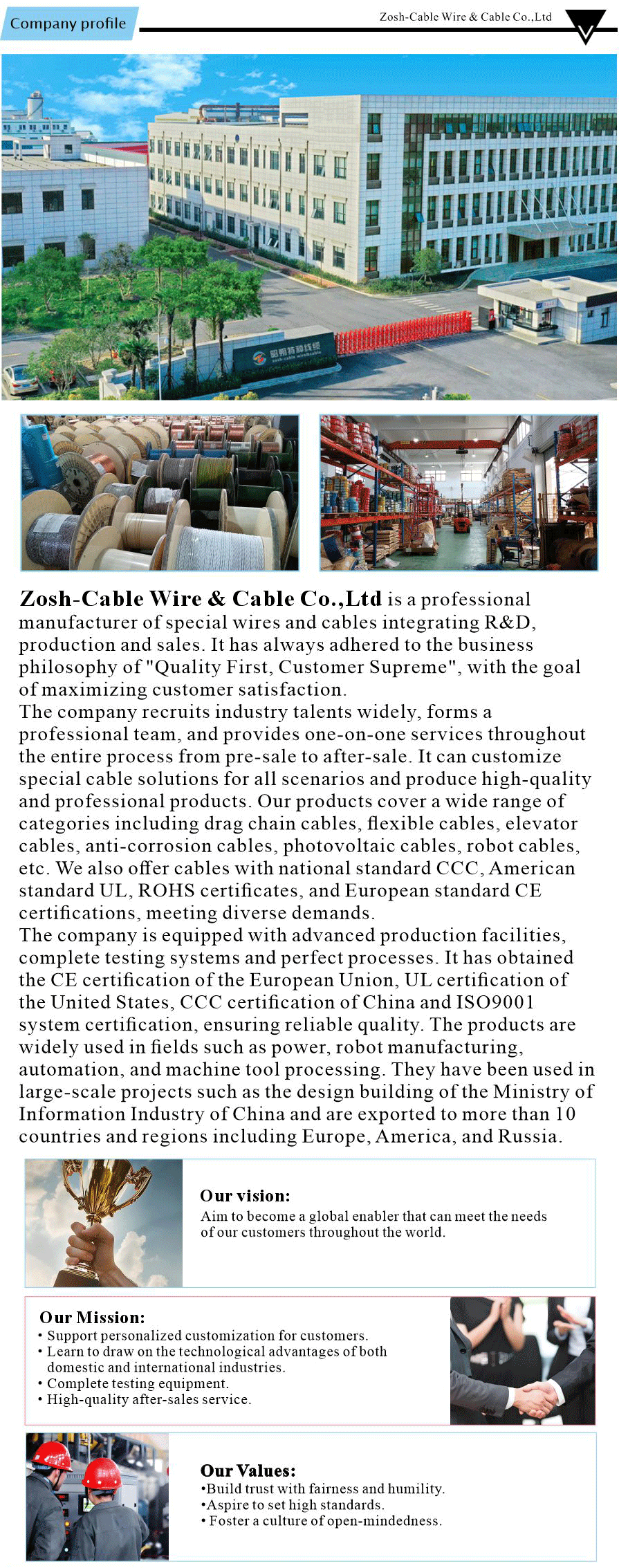 Reeling Cable(Tensile Resistance,Bending Resistance)-xiangqing4-ZS001A