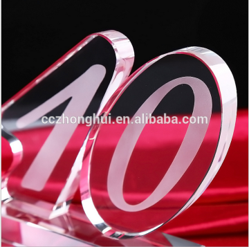 2016 Ten year souvenir Wholesale crystal champions league trophy