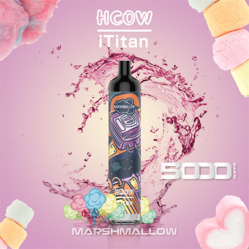 HCOW ITITAN 5000PUFFS Şarj Edilebilir Tek Kullanımlık Vape Kalem Pod