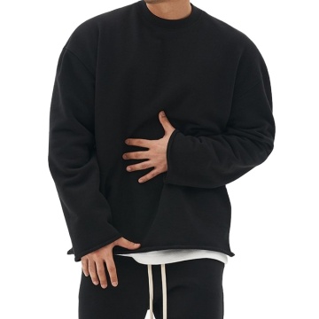 Wholesale Men's High Quality Solid Sweatshirt with Custom Logo and Oversize Hoodie in Heavy Cotton
