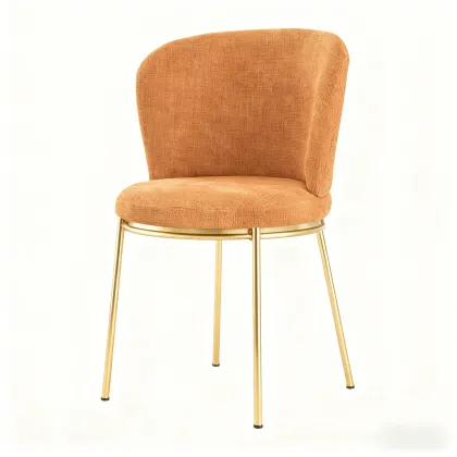 Elegant Curved Back Gold Leg Chairs for Kitchen
