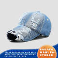 Topi Baseball Denim yang Sangat Tertekan