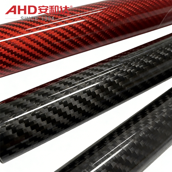 CFRP carbon fiber tube red and black