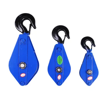 High Strength Single Sheave Alloy Crane Pulley with Open Hook Lifting Tackle