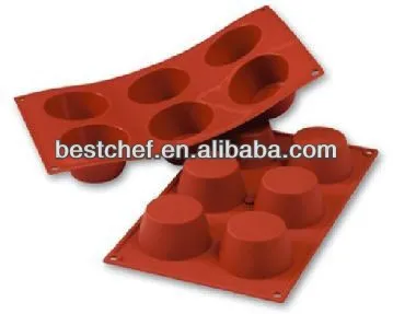6 pudding pastry baking moulds