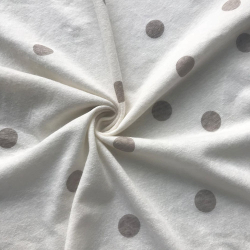 Wave dot linen print jersey fabric