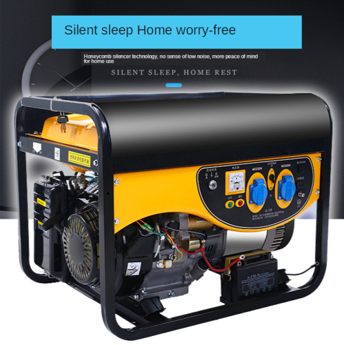 Gasoline generator household small single-phase 220 v 3.5 Kw three-phase 380 v mini outdoor (hand/electric start, quiet)