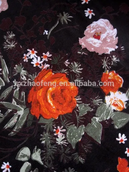 PRINTING COTTON VELVET FOR SOFA AND HOMETEXTILE