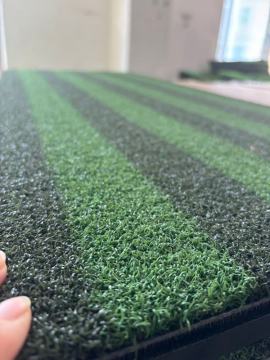 15mm Two-Tone Striped 3D Golf Hitting Mat