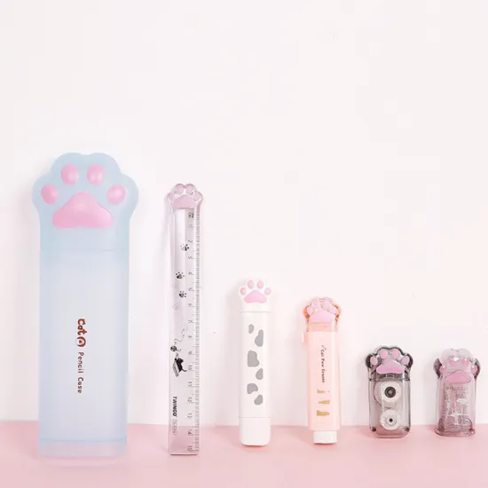 Kawaii Cat Paw Stationery Set for Girls