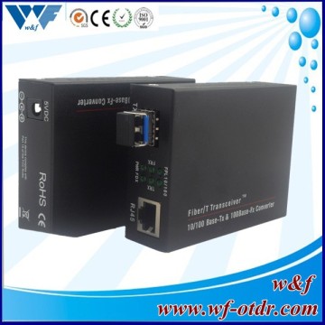 Optical fiber converter 10/100M SC FC to RJ45 Single fiber media converter