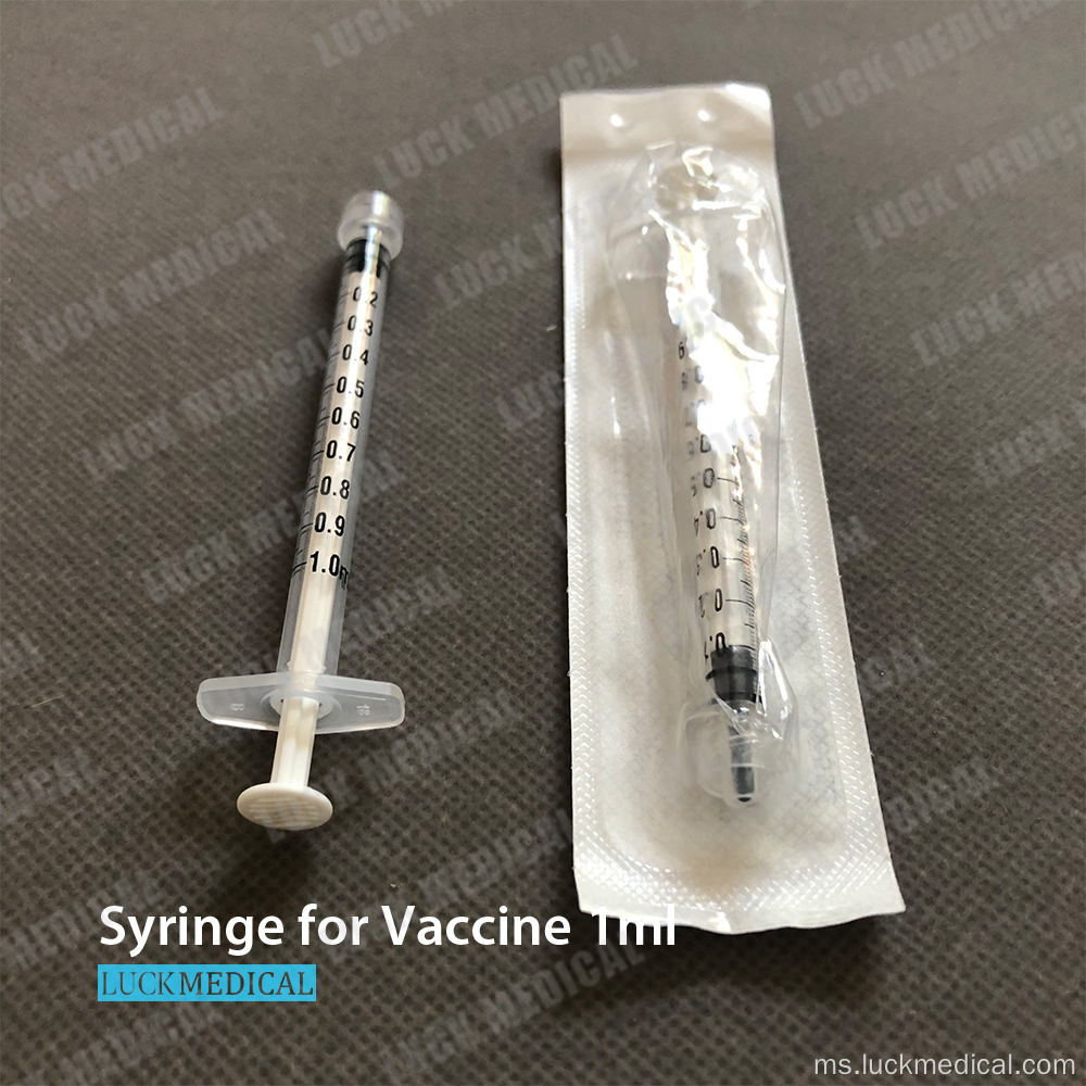 Suntikan plastik untuk vaksin 1ml
