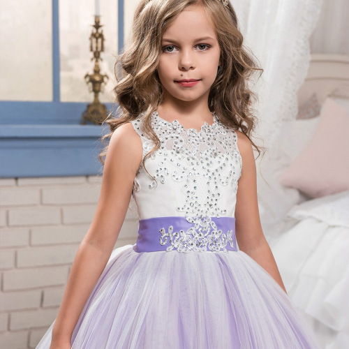 Robe de fille d&#39;été longue princesse