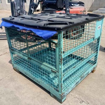 Foldable Stackable Steel Metal Storage Crates for Industrial Use