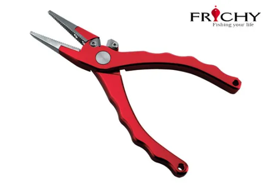 Red Frichy Aluminium Fishing Pliers Tools With Replaceable Tungsten Carbide Cutters Fpa02