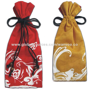 Promotional gift bag with personal design, customized colors are accepted, made of velvet