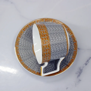 Ceramic Tea Cup Set with Saucer and Teapot - Customized Design for Daily Use and Giveaways