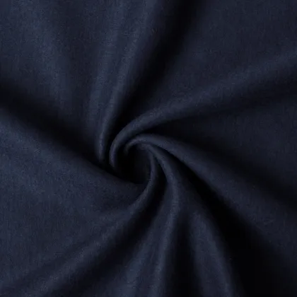 Navy and Jet Black Wool Fabric