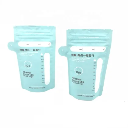 Custom baby breast milk bag with double zipper Breast milk  bags packaging Breast milk storage bags
