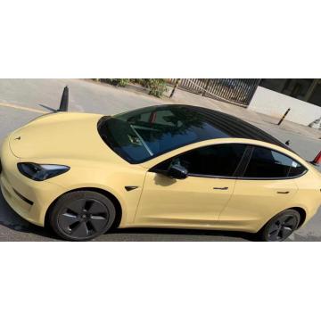 PET High Gloss Sunbathe Yellow Car Vinyl