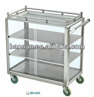 Stainless Steel 4 Tiers Snack Trolley/Food Kitchen Trolley BN-A09