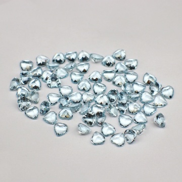 Natural Aquamarine Heart Shaped Faceted Loose Stones