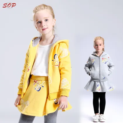 Winter girl clothing sets sweatshirt kids wear girls hoodies
