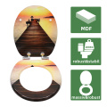 Fanmitrk Wooden Toilet Seat-Durable MDF Toilet Seat