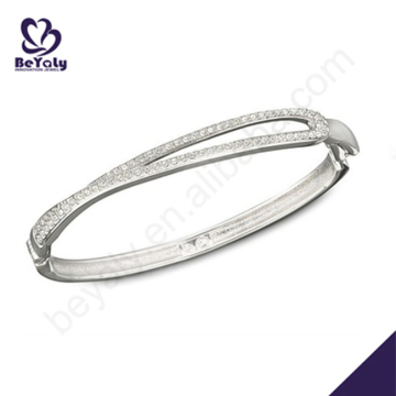 Custom simple design cz silver bracelets & bangles