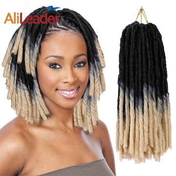 14 pouces Ombre Doux Faux Locs Dreadlocks Cheveux