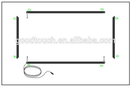 certifciated 24"touch screen overlay, infrared touch screen, touch panel, repair touch screen