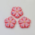 Fancy Cherry Blossom Flower Pink Major 100pcs / bag Handmade Craft Decor Spacer Girls air Abbigliamento Accessori Charms