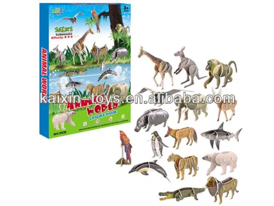 10183853 DIY 3D zoo animal model for kids 94 pieces