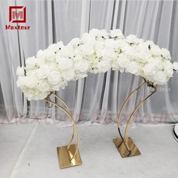 Gold Metal Flower Stand Decoration for Party Events