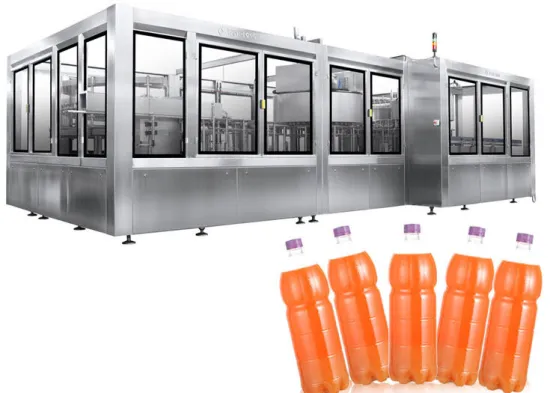 28000bph Juice Bottle Hot Filling Machine With Rinsing, Pulp Filling, Capping