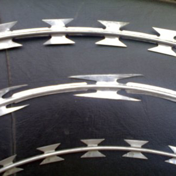 BTO22 Galvanized Razor wire With steel clips