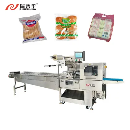 Ruipuhua Automatic Quick Frozen Food Packing Machinery for Burgers, Buns, Donuts, and Fried Chicken