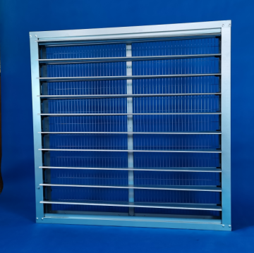 High Quality Galvanized Steel Poultry Manual Shutter Louver