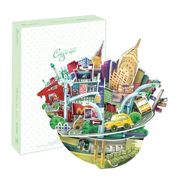 Paper Craft Model with New Tork Cityscape Design
