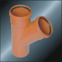 Bs5255 / 4514 Saliran Upvc Y-tee Rubber spigot Warna Kelabu