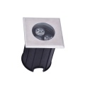 Outdoor lighting recessed 3W stainless steel square