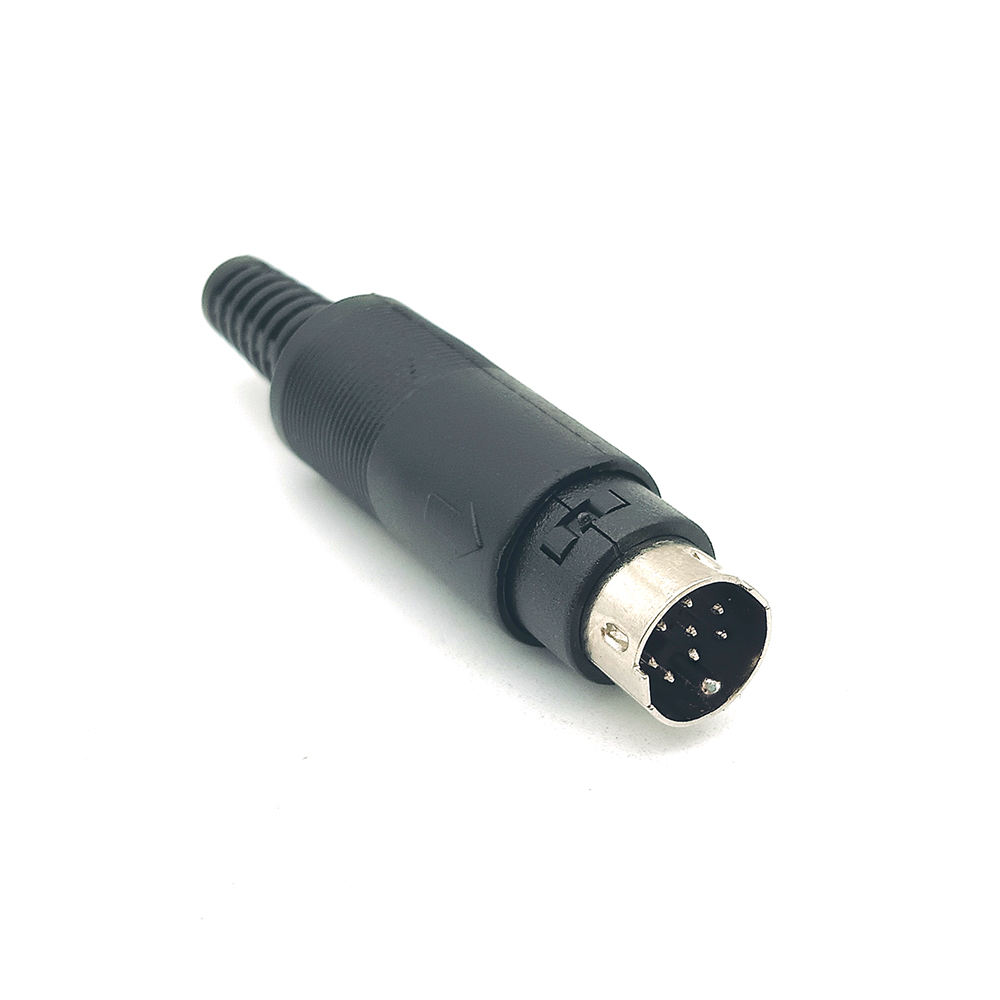 Male Mini DIN Plug Connector S-video Adapter