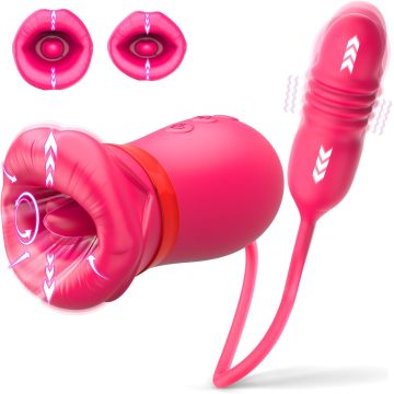 Vibradores de boca com modos de lamber e empurrar