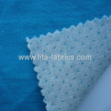 Blue And White Interlock Fabric Blended Of Wool And Polyester 