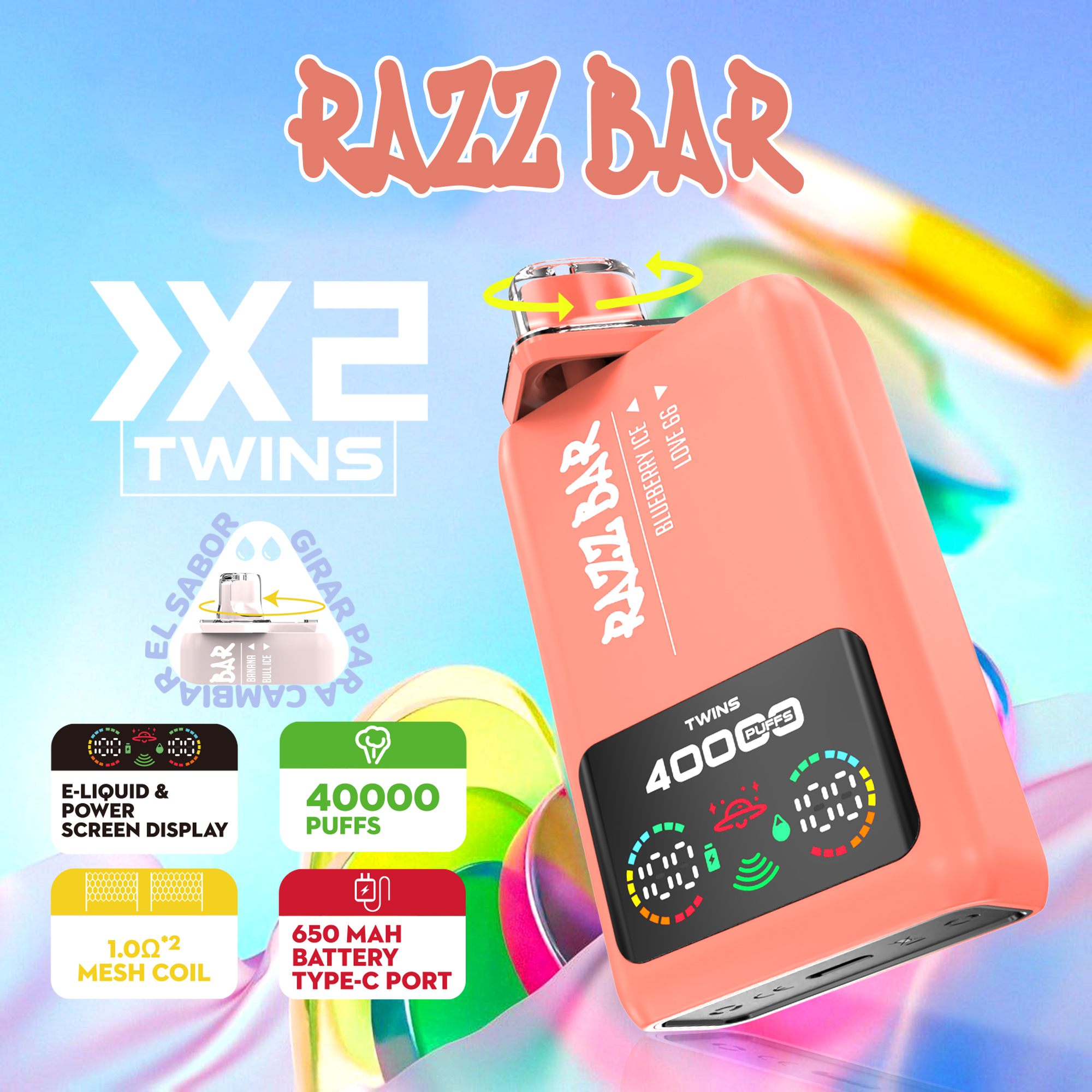 Razz Bar 40000 Puffs Dual Flavours Vape