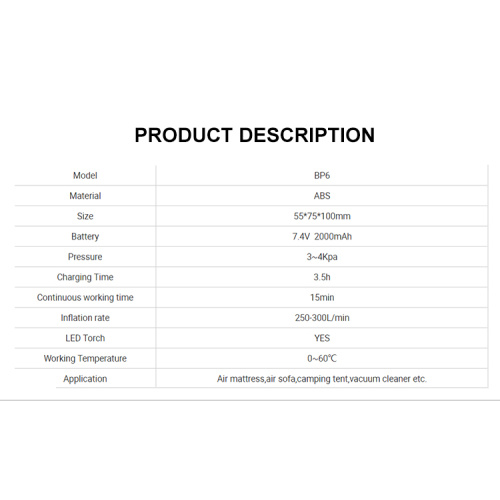 Air Pump Inflate or Deflate Air Beds